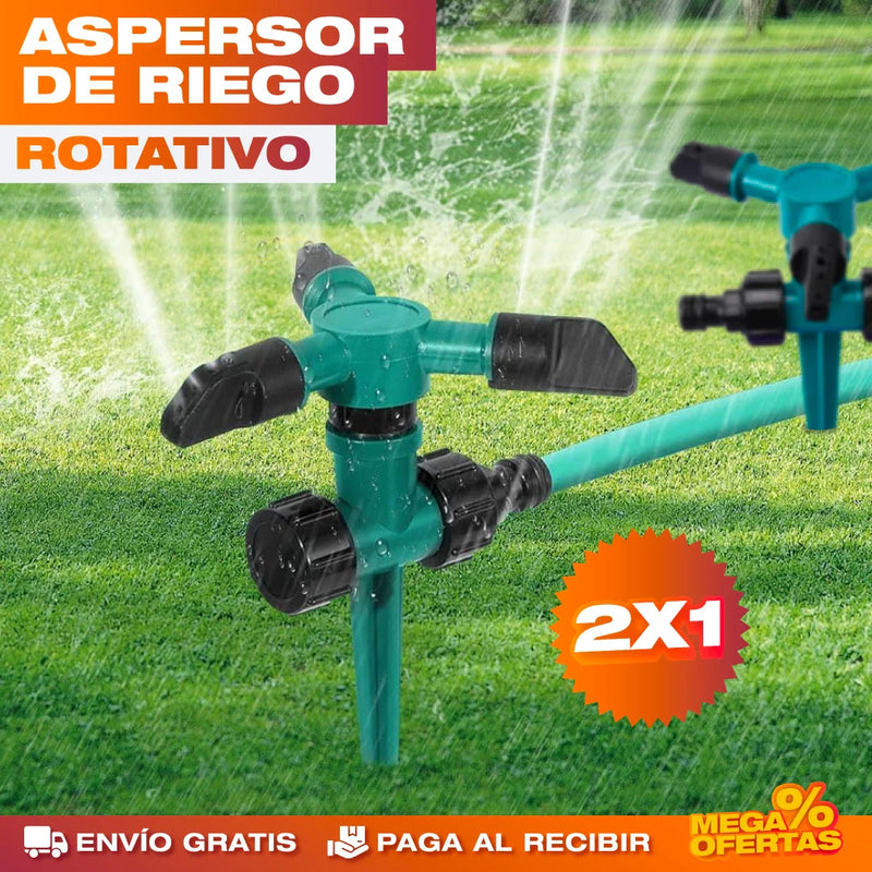 PROMO 2X1 ASPERSOR DE RIEGO ROTATIVO