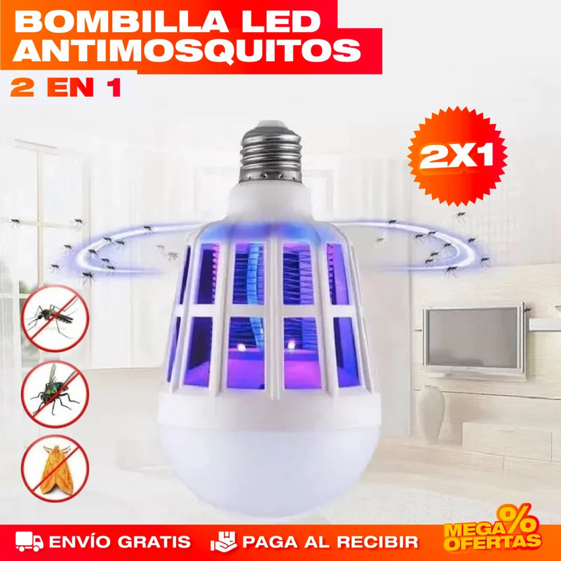 PROMO 2X1 BOMBILLA LED ANTIMOSQUITO 2 EN 1