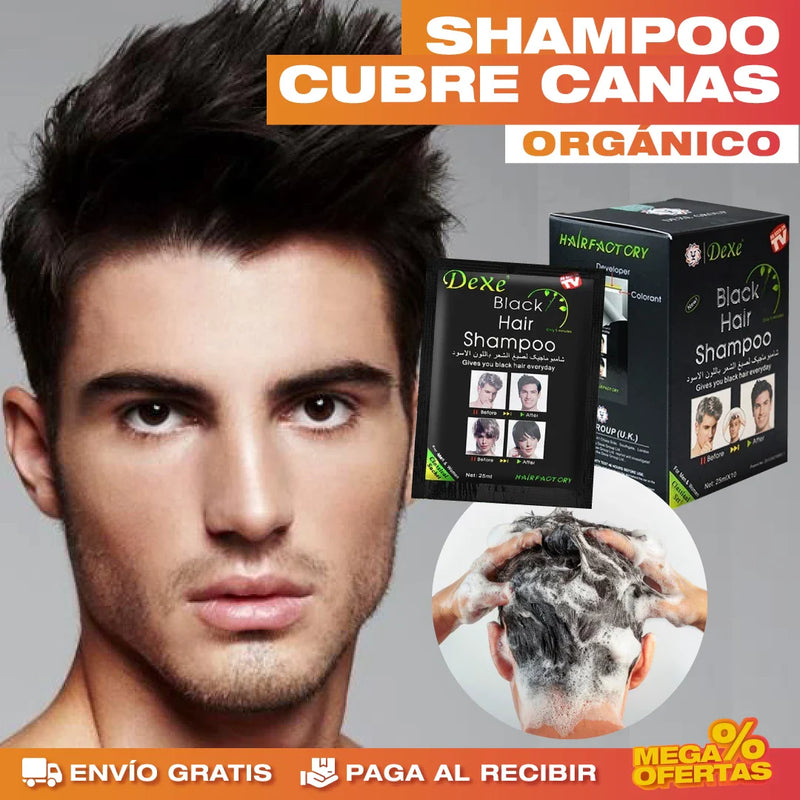 SHAMPOO NATURAL CUBRE CANAS BLACKHAIR™ X10 SOBRES