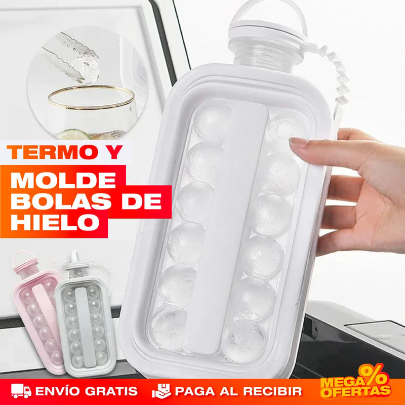 TERMO Y MOLDE 16 BOLAS DE HIELO