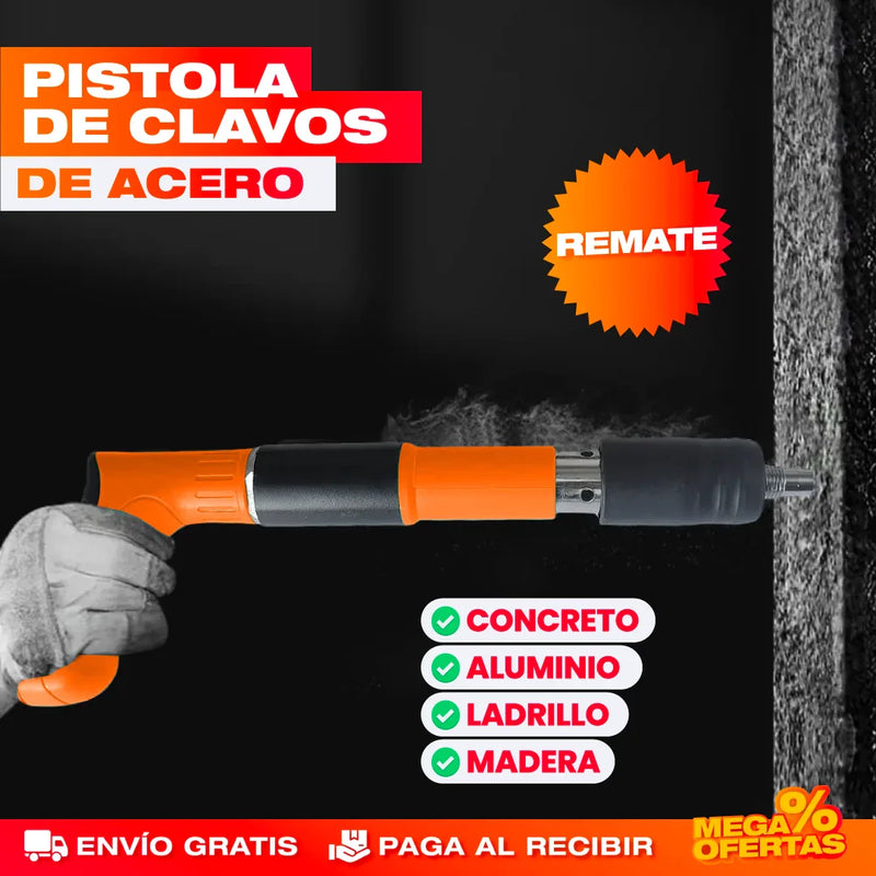 PISTOLA DE CLAVOS DE ACERO