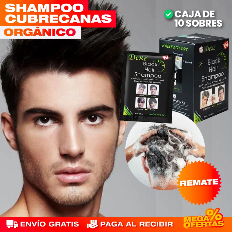 SHAMPOO NATURAL CUBRE CANAS - CAJA X 10 SOBRES