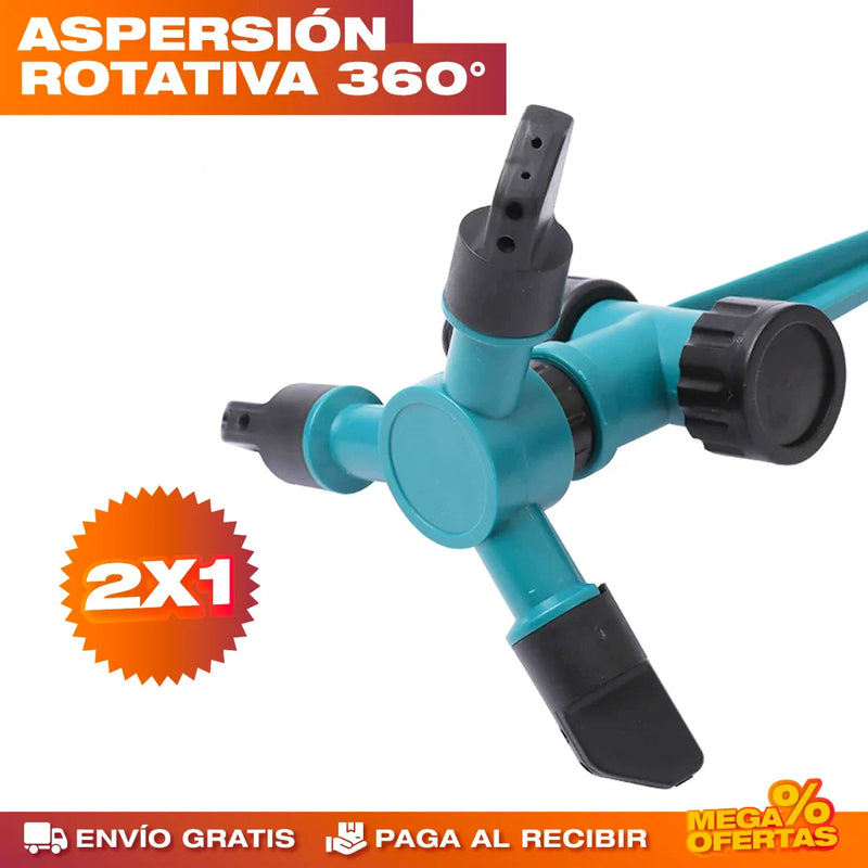 PROMO 2X1 ASPERSOR DE RIEGO ROTATIVO