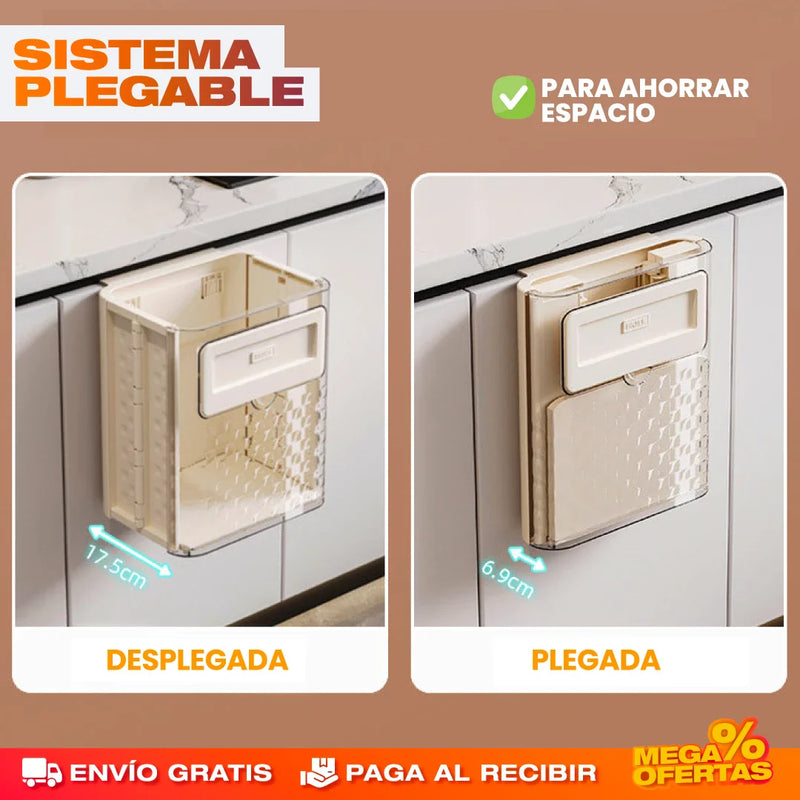 PROMO 2X1 CANECA BASURA PLEGABLE PARA COCINA