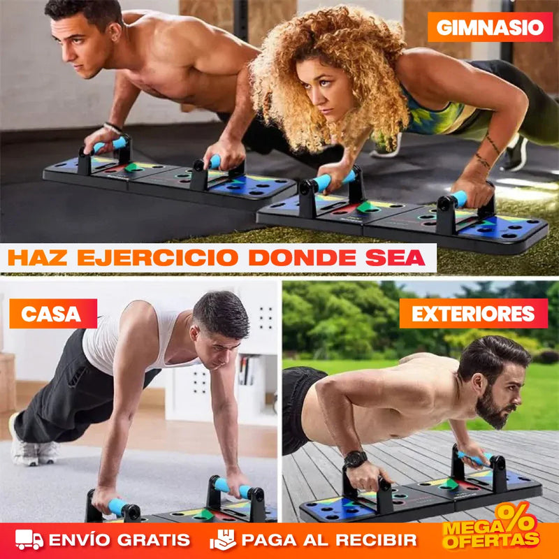 TABLA DE FLEXIONES 9 EN 1, GIMNASIO EN CASA