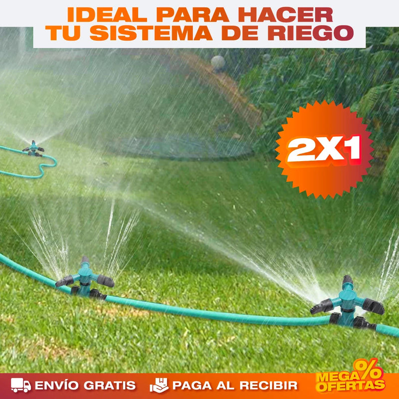 PROMO 2X1 ASPERSOR DE RIEGO ROTATIVO