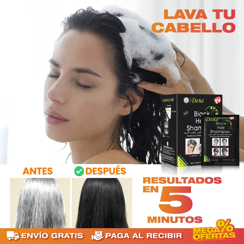 SHAMPOO NATURAL CUBRE CANAS BLACKHAIR™ X10 SOBRES