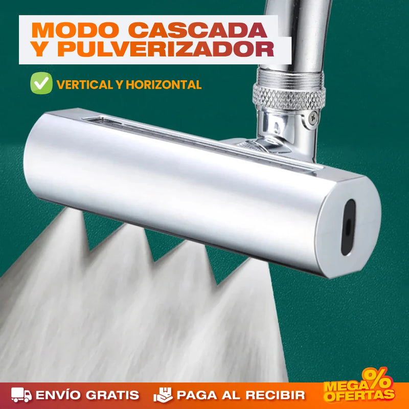 PROMO 2X1 GRIFO GIRATORIO CON CASCADA 4 EN 1