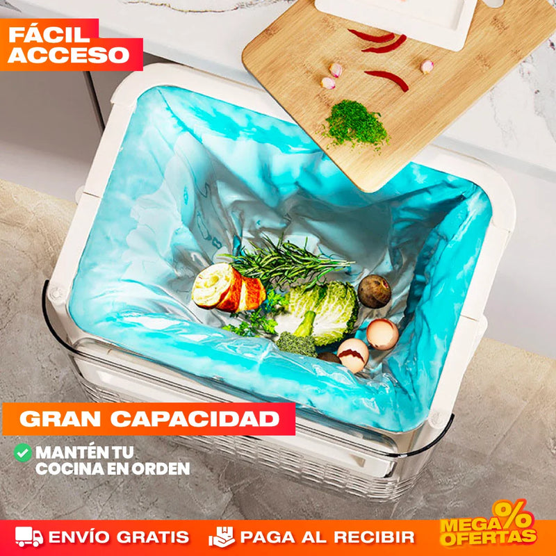 PROMO 2X1 CANECA BASURA PLEGABLE PARA COCINA