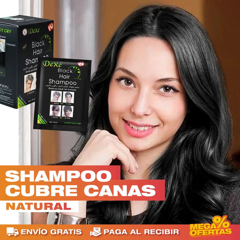 SHAMPOO NATURAL CUBRE CANAS BLACKHAIR™ X10 SOBRES