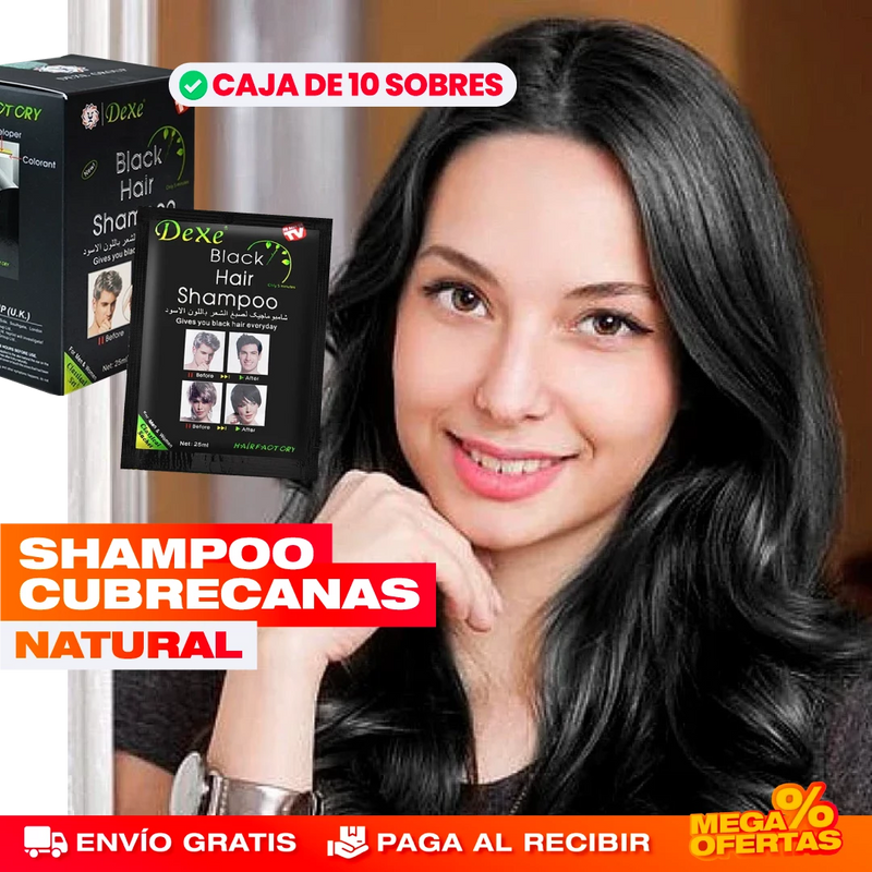 SHAMPOO NATURAL CUBRE CANAS - CAJA X 10 SOBRES