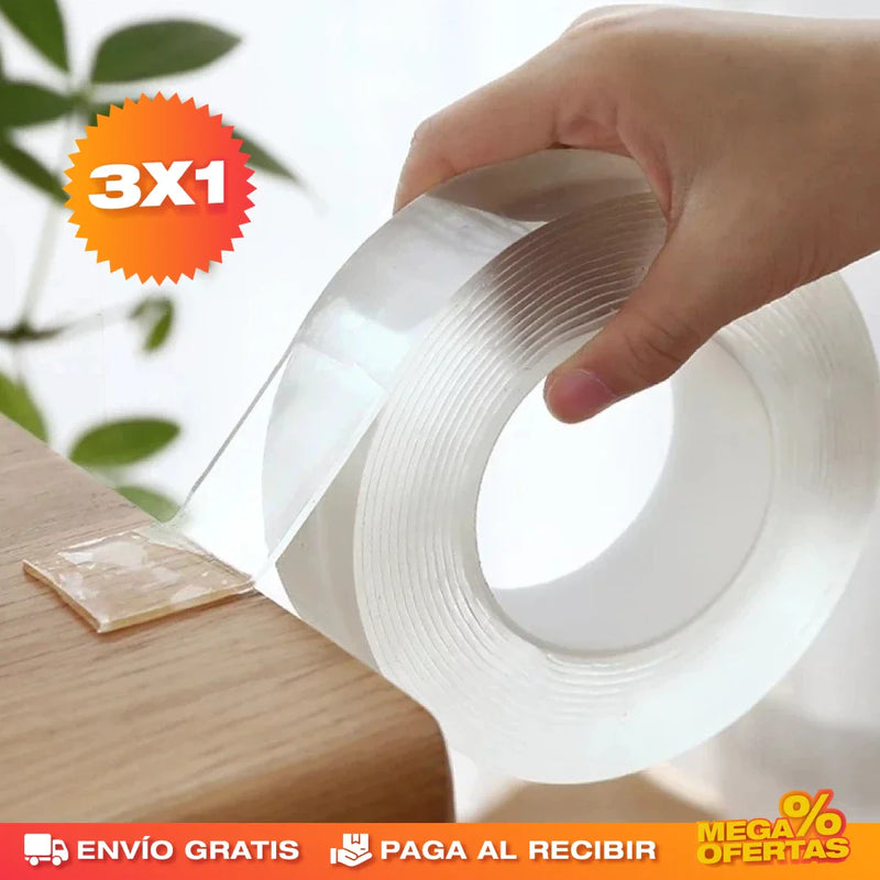 PROMO 3X1 CINTA DOBLE FAZ TRANSPARENTE