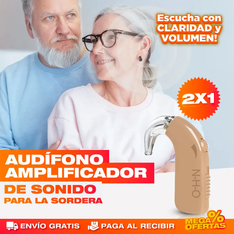 2X1 AUDÍFONO AMPLIFICADOR DE SONIDO PARA LA SORDERA