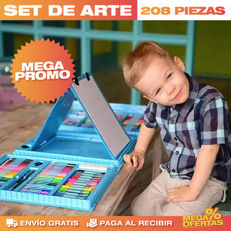 MEGA SET DE ARTE DE 208 PIEZAS / TAMAÑO GIGANTE